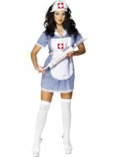 deguisement infirmiere bleu et blanc