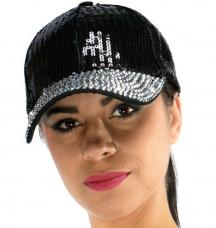 casquette noir a paillettes