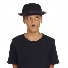 chapeau melon enfant en feutrine noir