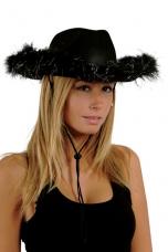 chapeau cowgirl noir