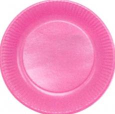 assiettes en carton de couleur fuchsia