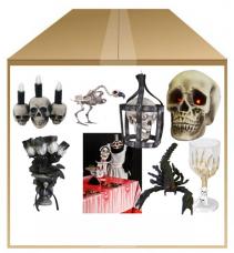 kit deco squelette halloween