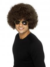 perruque afro funky marron