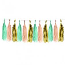 guirlande tassel fluo multicolore