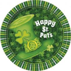 8 assiettes cartons chapeaux Saint Patrick