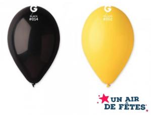 ballons jaune et noir biodegradable