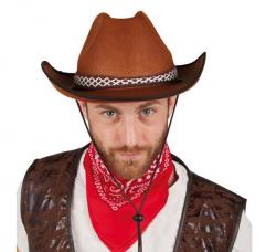 chapeau feutre cowboy marron