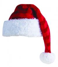 bonnet pere noel peluche effet rayures