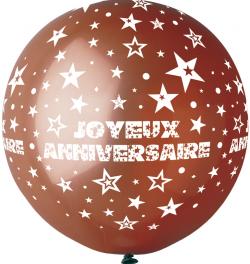 Ballon Géant Joyeux Anniversaire Chocolat