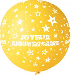 Ballon Géant Joyeux Anniversaire Jaune