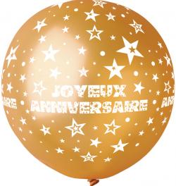 Ballon Géant Joyeux Anniversaire Or