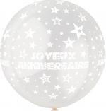 Ballon Géant Joyeux Anniversaire Transparent