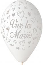 Ballon vive les mariés Blanc 