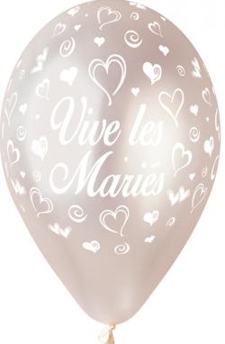 Ballon vive les mariés Perle 