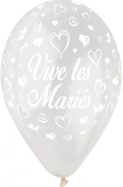 Ballons vive les mariés Transparent 