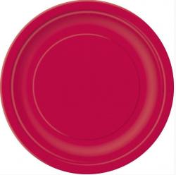 Assiettes rouges carton