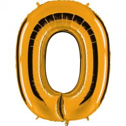 Ballon Lettre O Métallisé Or