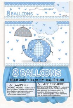 Ballons baby shower éléphant bleu