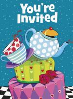 8 Invitations anniversaire tasses et compagnie