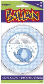 Ballon aluminium baby shower éléphant bleu