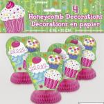 4 Décorations de table anniversaire Cupcake