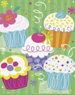 8 Sachets cadeaux anniversaire Cupcake