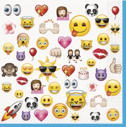 16 Serviettes anniversaire Emoji Smiley