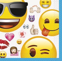 16 Petites Serviettes Emoji Smiley