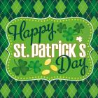 Serviettes en papier Saint Patrick de type arlequin