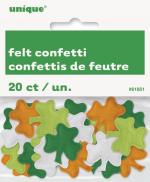 Confettis en feutre et en forme de trèfles