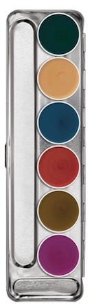 Palette maquillage fard gras 6 couleurs interferenz