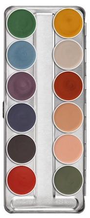 Palette maquillage fard gras 12 couleurs interferenz