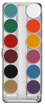 Palette maquillage fard gras 12 couleurs supracolor