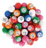 Boules de loto numérotées