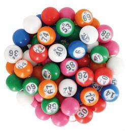 Boules de loto numérotées