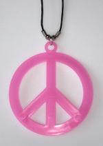 Collier hippie rose fluo