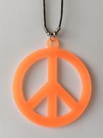 Collier hippie orange fluo