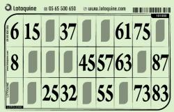 Carton de loto feuille