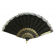 eventail marquise dentelle noir