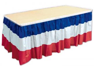 jupe de table couleur nationale