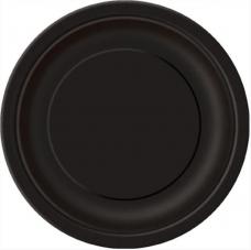 assiettes ronde noir