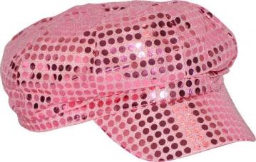 casquette disco rose a paillettes