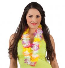 collier hawaien fleurs fluo