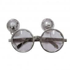 lunettes disco avec boule argent