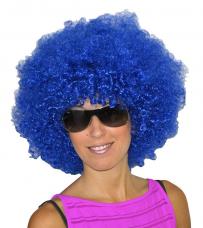 perruque afro Bleue