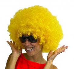 perruque afro jaune