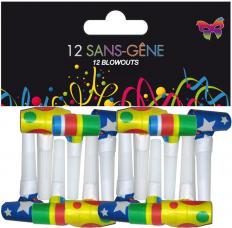 Sachet de 6 sifflets sans gêne - Méga Fête