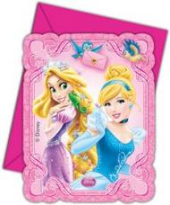 cartes invitation anniversaire + enveloppe pour princesses