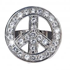 bague hippie metal et strass