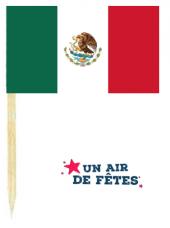 drapeau-mexique-avec-pique-en-bois